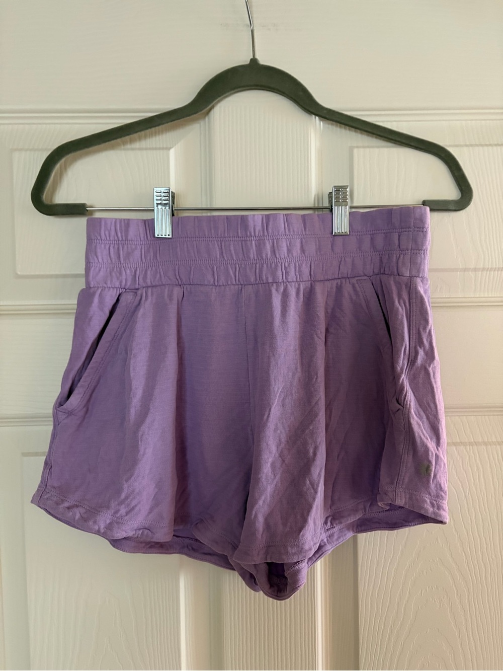 Athleta Girl Lavender High-Waist Athletic Lounge Shorts Size XL/14
